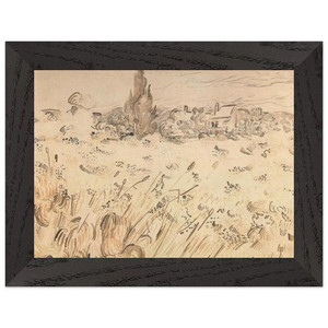 Vincent van Gogh Wheat Field with Cypresses Wood Framed Art Print