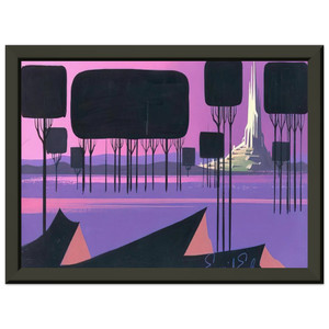 Eyvind Earle  Sleeping Beauty Premium Metal Framed Art Print / Poster