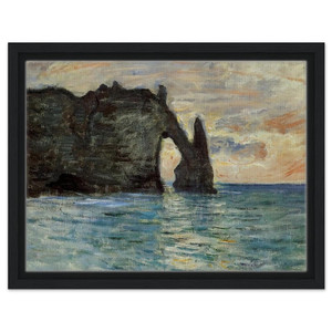 claude monet  The Manneport Cliff at Etretat Framed Canvas