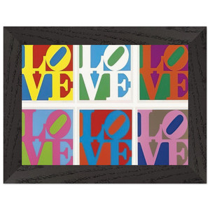 Robert Indiana  The Garden of Love Premium Wooden Framed Art Print / Poster