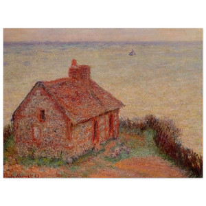 claude monet  Customs House Rose Effect Wood Print
