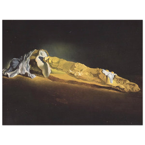 Salvador Dali  ORDINARY FRENCH LOAF WITH TWO FRIED EGGS Wood Print
