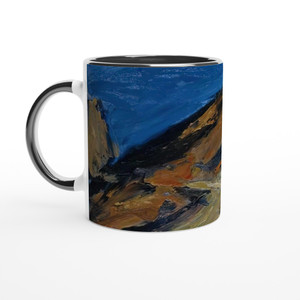 Edward Hopper  Rocks and Shore Ceramic Mug with Color Inside