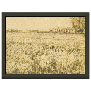 Vincent van Gogh  Meadow with Flowers Premium Metal Framed Art Print / Poster