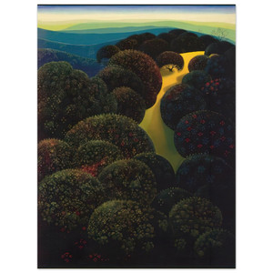 Eyvind Earle  Hidden Pasture Wood Print