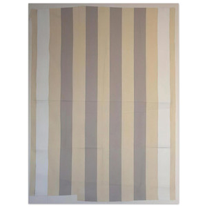Daniel Buren White Acrylic on Striped Fabric 1967 Aluminum Print