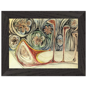 Roberto Matta  SNAIL S TRACE 1937 Premium Wooden Framed Art Print / Poster