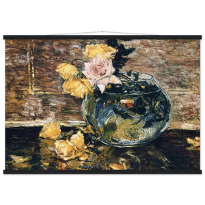 Childe Hassam  Roses in a Vase N1 Museum-Quality Matte Paper Poster with Hanger