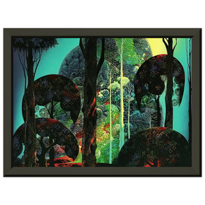 Eyvind Earle  Fired by Sun Premium Metal Framed Art Print / Poster
