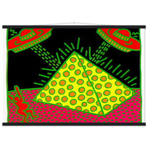 Keith Haring  UNTITLED 1983 3 N2 Museum-Quality Matte Paper Poster with Hanger
