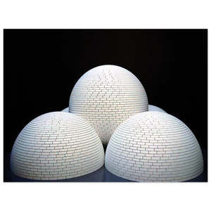 Sol LeWitt  Model for Brick Structure four domes and a sphere Aluminum Print