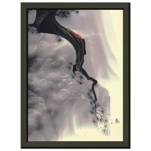 Eyvind Earle  Through the Fog Premium Metal Framed Art Print / Poster