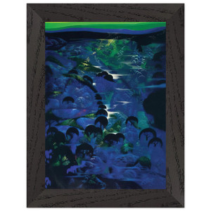 Eyvind Earle  Beneath an Emerald Sky Premium Wooden Framed Art Print / Poster