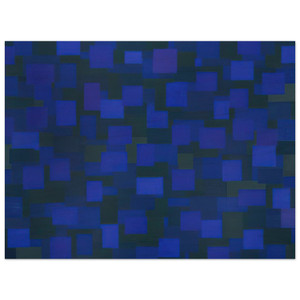 Ad Reinhardt  Number 88 Blue  1950 Wood Print