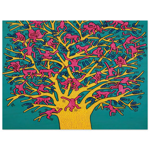 Keith Haring  THE TREE OF MONKEYS N1 Wood Print