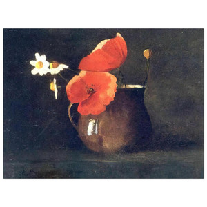 Odilon Redon  FLOWERS IN GREEN VASE Aluminum Print