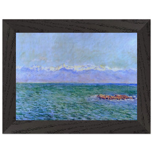 claude monet  The Sea and the Alps Premium Wooden Framed Art Print / Poster