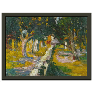 Salvador Dali ORCHARD AT LLANE CADAQUES 1920 Premium Metal Framed Print