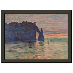 claude monet  Etretat Sunset Premium Metal Framed Art Print / Poster