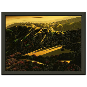 Eyvind Earle  Santa Cruz Mountains Premium Metal Framed Art Print / Poster