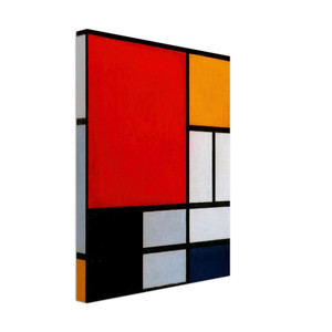 Piet Mondrian Composition Red Yellow Black Gray Blue Canvas