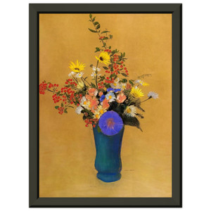 Odilon Redon  BOUQUET OF WILD FLOWERS Premium Metal Framed Art Print / Poster
