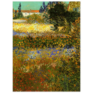 Vincent van Gogh  Flowering Garden Wood Print