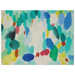 Alice Baber  Pipers Near Wood Print