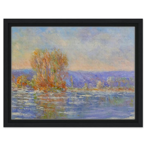 claude monet  Floating Ice near Bennecourt Framed Canvas