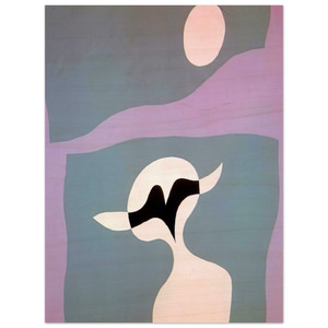 Jean Arp  Man mustache navel Wood Print