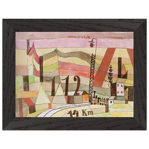 Paul Klee  STATION L 112 1923 Premium Wooden Framed Art Print / Poster