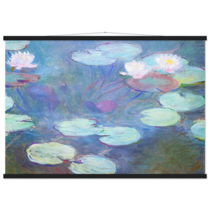 claude monet  Water Lilies Pink Museum-Quality Matte Paper Poster with Hanger