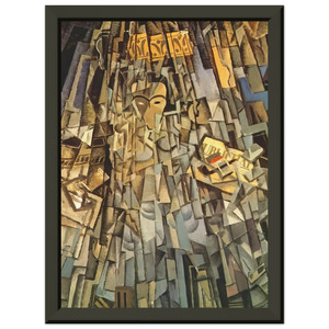 Salvador Dali  CUBIST SELF PORTRAIT Premium Metal Framed Art Print / Poster