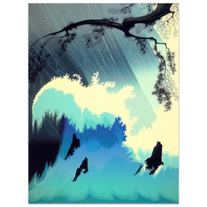 Eyvind Earle  Ocean Splash Aluminum Print