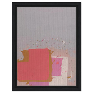 John Hoyland  Red Black on Grey  1971 Framed Canvas