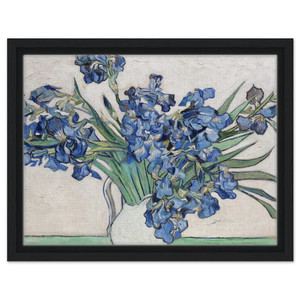 Vincent van Gogh  Vase with Irises Framed Canvas