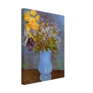 Vincent van Gogh  Vase with Lilacs Daisies and Anemones Canvas