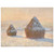 claude monet  Wheatstacks Snow Effect Morning Wood Print