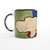 Jasper Johns - GREEN ANGEL Ceramic Mug with Color Inside