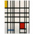 Piet Mondrian  Composition with Red Yellow and Blue Wood Print