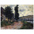 claude monet  Tow Path at Lavacourt Aluminum Print