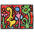 Keith Haring  FLOWERS IV 1990 N1 Aluminum Print