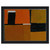 William Scott  Orange Black and White Composition  1953 Framed Canvas