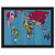Alighiero Boetti  MAPPA DEL MONDO 1988 Framed Canvas