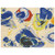 Sam Francis  Blue With Red Yellow and Orange Wood Print
