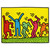 Keith Haring  UNTITLED DANCE 1987 N1 Wood Print