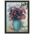 Odilon Redon FLOWERS IN A TURQUOISE VASE Premium Metal Framed Art Print
