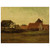 Vincent van Gogh  Farmhouses in Loosduinen near The Hague at Twilight Wood Print
