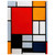 Piet Mondrian Composition Red Yellow Black Gray Blue Aluminum Print