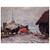 claude monet  Fishing Boats at Etretat Aluminum Print